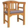 vidaXL Solid Acacia Wood Lounge Set with Cushions in Borwn