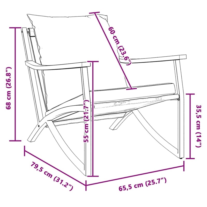 vidaXL Steel Furniture Set in Black/Gray