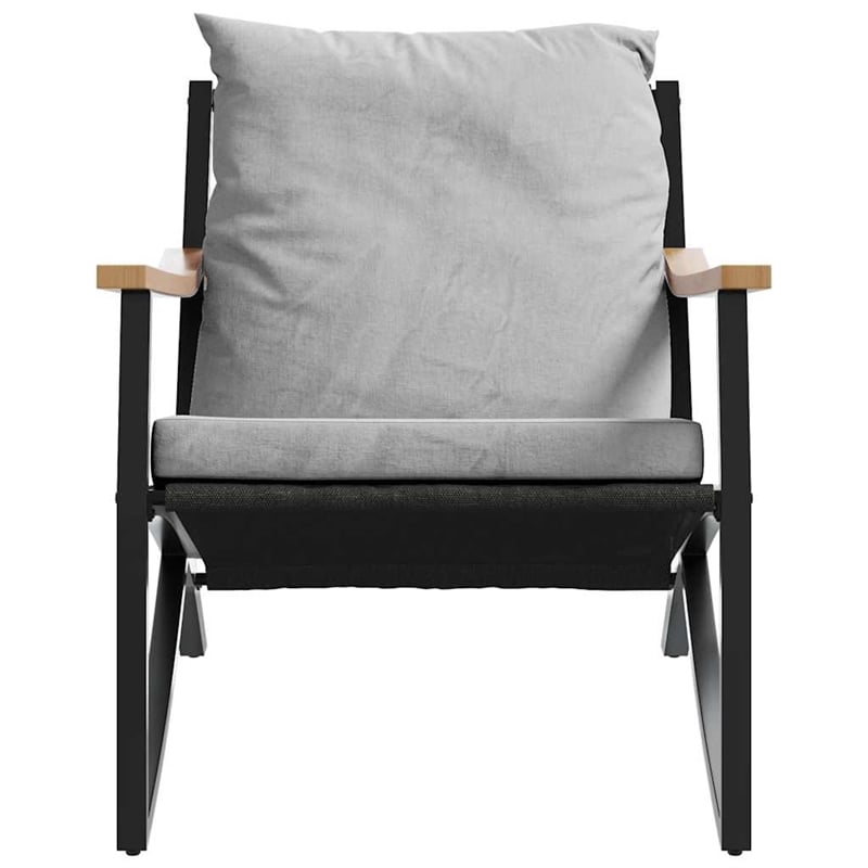vidaXL Steel Furniture Set in Black/Gray