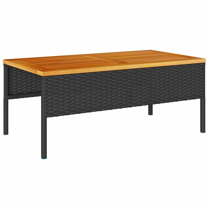 vidaXL Poly Rattan Sofa Set in Black