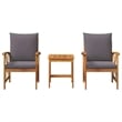 vidaXL Solid Acacia Wood Sofa Set in Natural