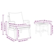 vidaXL Solid Acacia Wood Bistro Set with Cushions in Brown