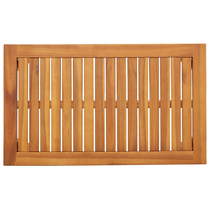 vidaXL Solid Acacia Wood Sofa Set in White/Cream