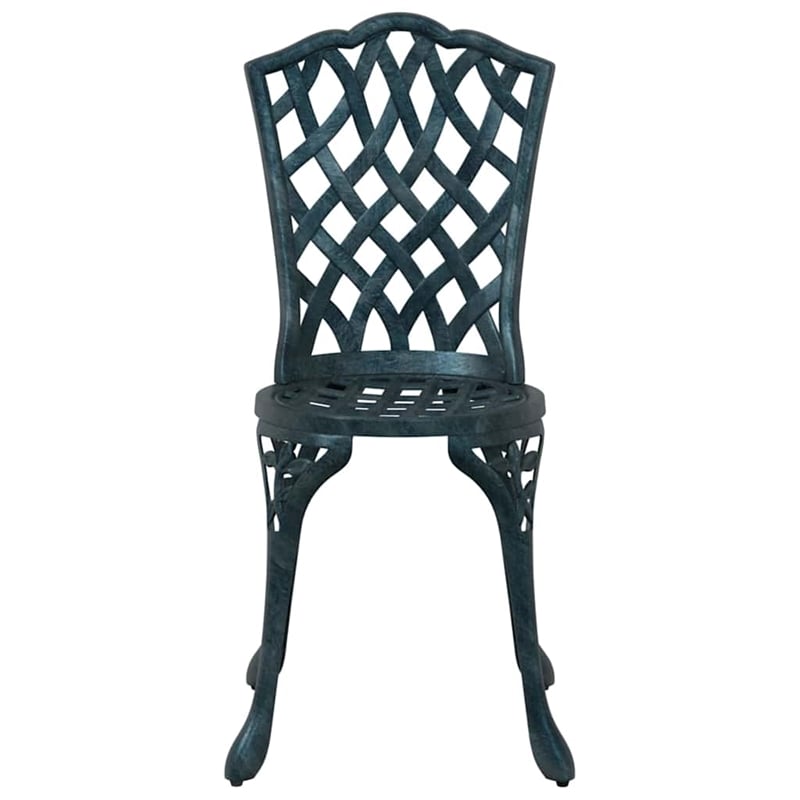 vidaXL Aluminum Bistro Set in Green
