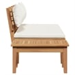 vidaXL 2 PC Wood Garden Bench in with Cushions in Brown/Cream