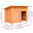 vidaXL Solid Pine Wood Dog House in Brown/Green