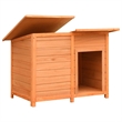 vidaXL Solid Pine Wood Dog House in Brown/Green