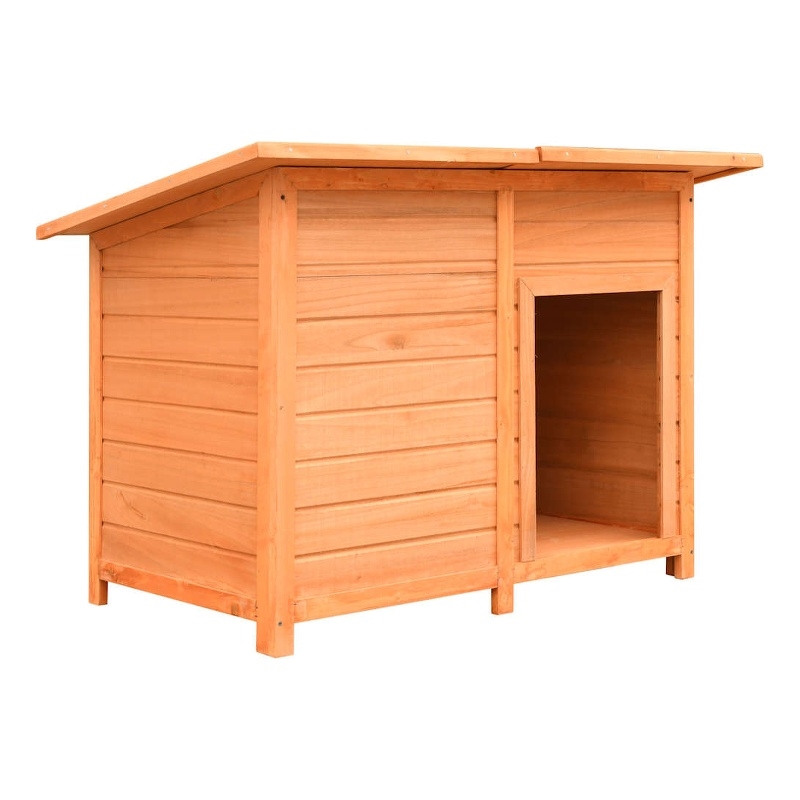 vidaXL Solid Pine Wood Dog House in Brown/Green
