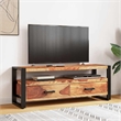 vidaXL Solid Acacia Wood TV Cabinet in Brown/Black