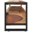 vidaXL Solid Acacia Wood TV Cabinet in Brown/Black