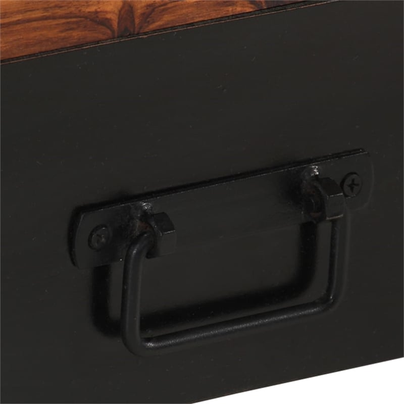 vidaXL Solid Wood TV Cabinet with Storage in Brown