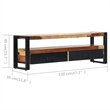 vidaXL Solid Wood TV Cabinet with Storage in Brown