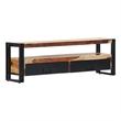 vidaXL Solid Wood TV Cabinet with Storage in Brown