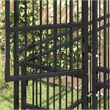 vidaXL Powder-Coated Steel Dog Kennel in Black