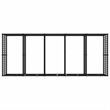 vidaXL Powder-Coated Steel Dog Kennel in Black