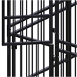 vidaXL Powder-Coated Steel Dog Kennel in Black