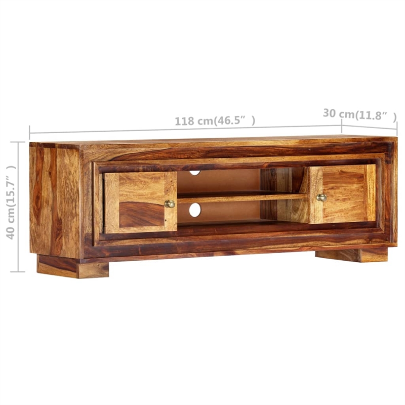 vidaXL Solid Acacia Wood Medium TV Cabinet in Brown