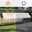 vidaXL Large Galvanized Steel and Polyethylene Dog Kennel in Silver