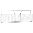 vidaXL Large Galvanized Steel and Polyethylene Dog Kennel in Silver
