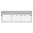 vidaXL Large Galvanized Steel and Polyethylene Dog Kennel in Silver
