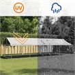 vidaXL Large Galvanized Steel and Polyethylene Dog Kennel in Silver