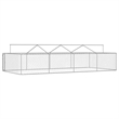 vidaXL Large Galvanized Steel and Polyethylene Dog Kennel in Silver