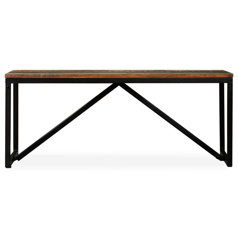 vidaXL Solid Reclaimed Wood Bench in Multi-Color