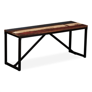 vidaXL Solid Reclaimed Wood Bench in Multi-Color