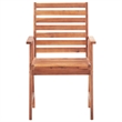 vidaXL Solid Acacia Wood Outdoor Chair in Cream/Natural (Set of 2)