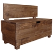 vidaXL Solid Mahogany Wood Bench in Warn Brown