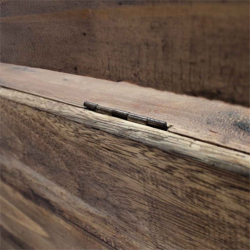 vidaXL Solid Mahogany Wood Bench in Warn Brown