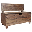 vidaXL Solid Mahogany Wood Bench in Warn Brown