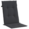 vidaXL Highback Chair Cushion in Black (Set of 6)