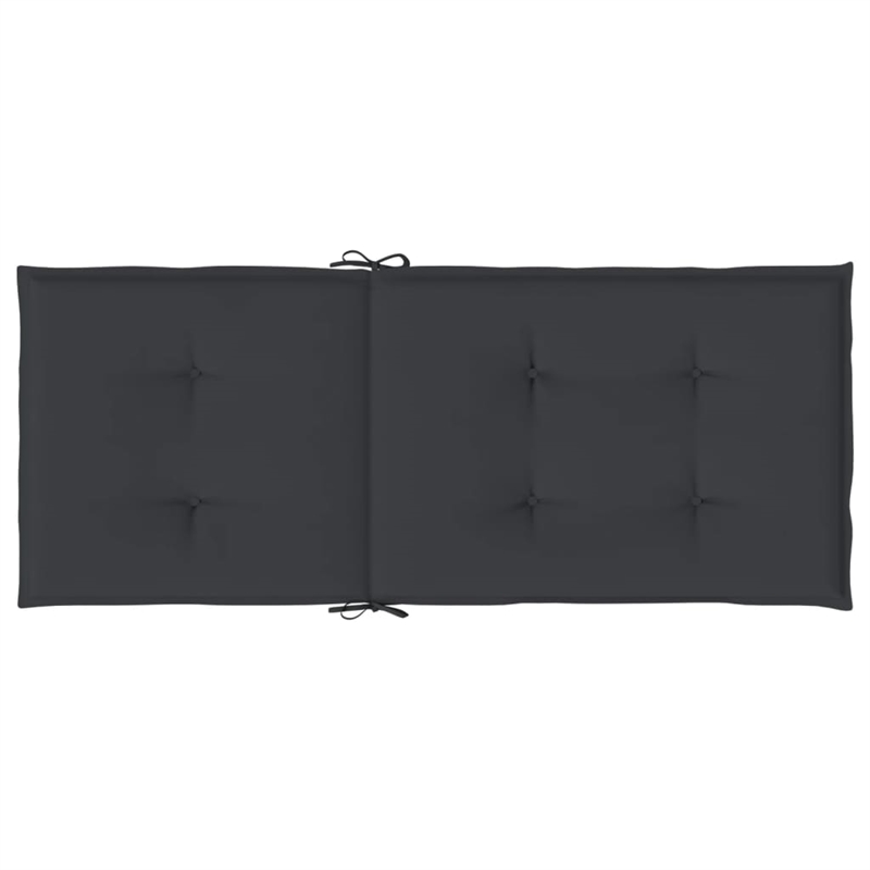 vidaXL Highback Chair Cushion in Black (Set of 6)
