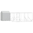 vidaXL Galvanized steel Outdoor Dog Kennel in Silver