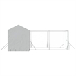 vidaXL Galvanized steel Outdoor Dog Kennel in Silver