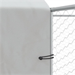 vidaXL Galvanized steel Outdoor Dog Kennel in Silver