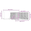 vidaXL Galvanized steel Outdoor Dog Kennel in Silver