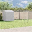 vidaXL Galvanized steel Outdoor Dog Kennel in Silver