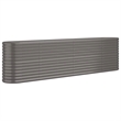 vidaXL Large Powder-Coated Steel Raised Garden Bed in Gray