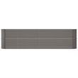 vidaXL Large Powder-Coated Steel Raised Garden Bed in Gray