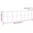 vidaXL Large Powder-Coated Steel Raised Garden Bed in Gray