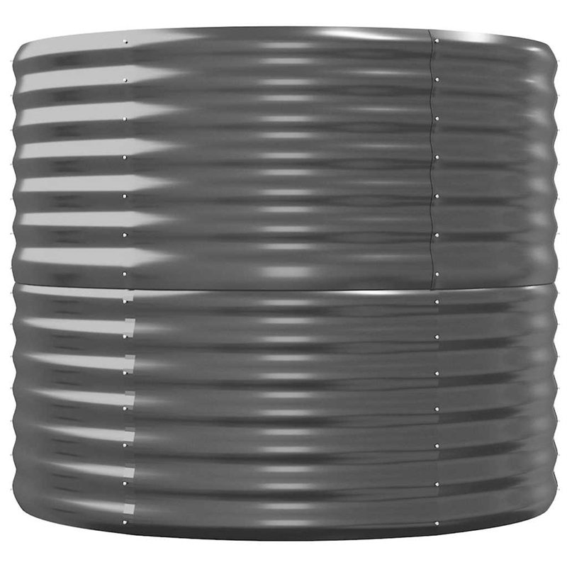 vidaXL Large Powder-Coated Steel Raised Garden Bed in Anthracite