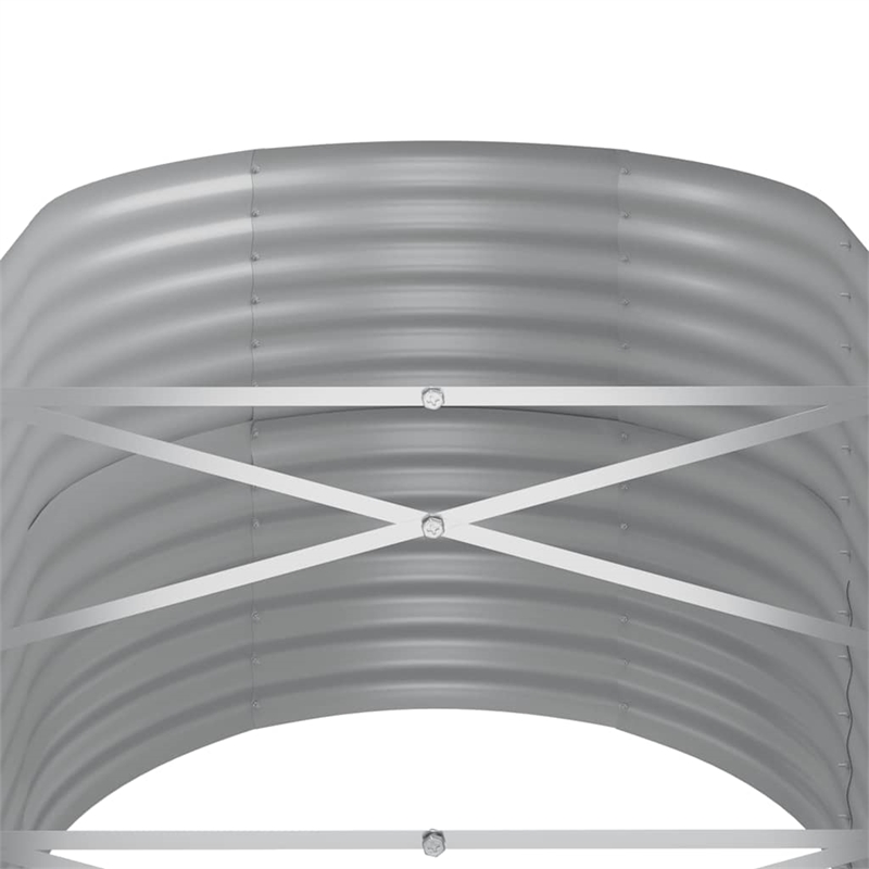 vidaXL Large Powder-Coated Steel Raised Garden Bed in Anthracite