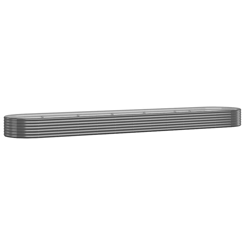 vidaXL Large Powder-Coated Steel Raised Garden Bed in Anthracite