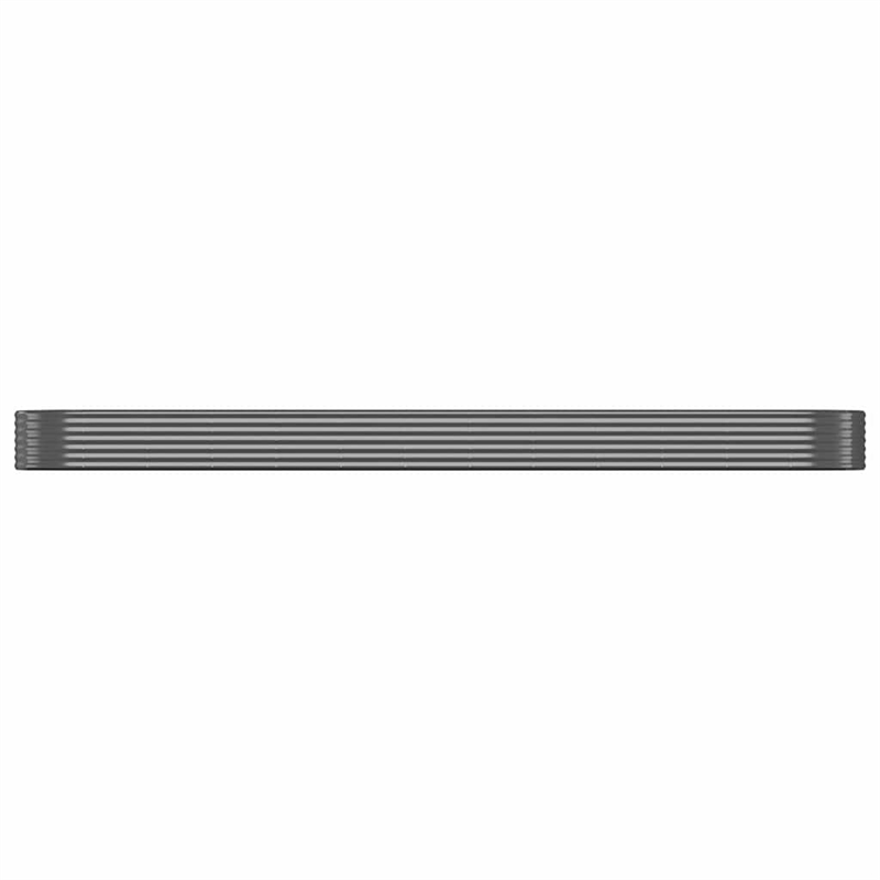 vidaXL Large Powder-Coated Steel Raised Garden Bed in Anthracite