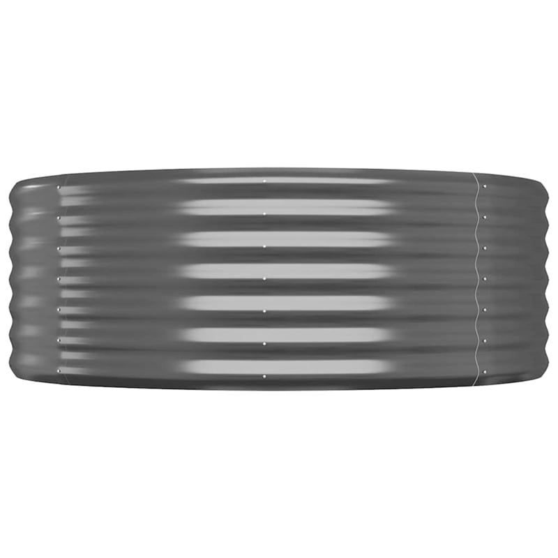 vidaXL Large Powder-Coated Steel Raised Garden Bed in Anthracite