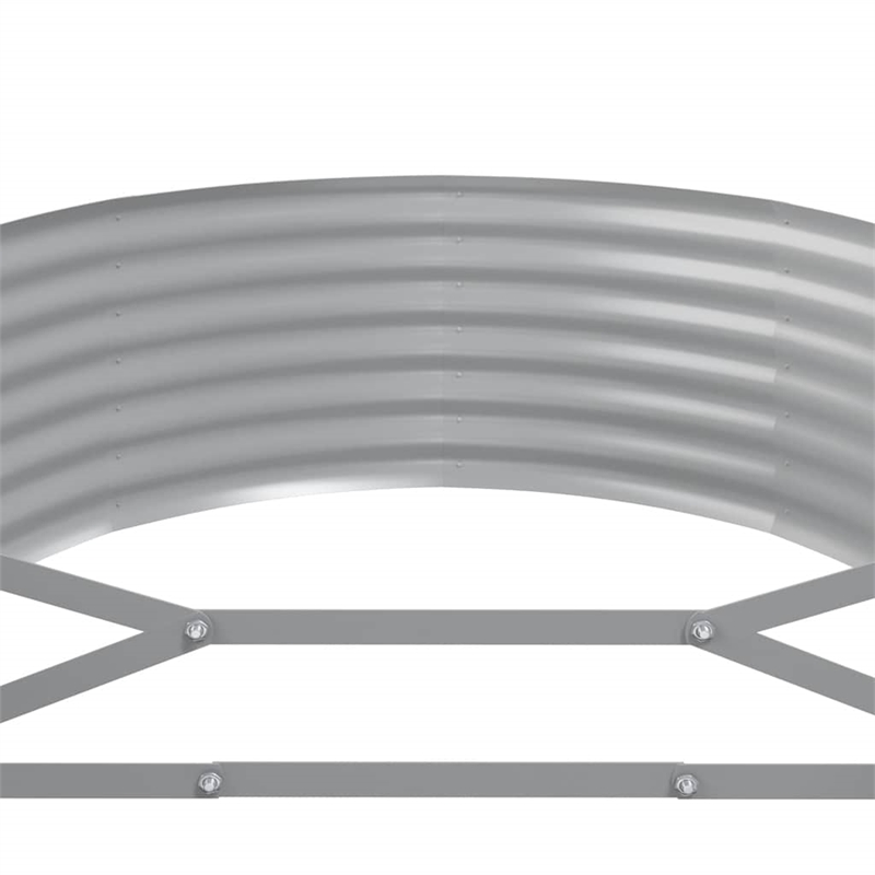 vidaXL Large Powder-Coated Steel Raised Garden Bed in Anthracite