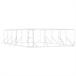vidaXL Heavy Duty Galvanized Steel Outdoor Dog Kennel in Silver
