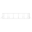vidaXL Heavy Duty Galvanized Steel Outdoor Dog Kennel in Silver
